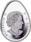 Canada 20 Dollars Traditional Ukrainian Pysanka Egg-Shaped 2017 Proof ELIZABETH II D ∙ G ∙ REGINA coin obverse Canada 20 Dollars Traditional Ukrainian Pysanka Egg-Shaped 2017 Proof ELIZABETH II D ∙ G ∙ REGINA coin obverse