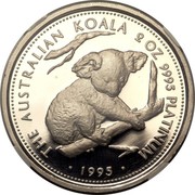 Australia 200 Dollars Koala 1995 Proof KM# 288 1995 2 OZ 9995 PLATINUM THE AUSTRALIAN KOALA coin reverse Australia 200 Dollars Koala 1995 Proof KM# 288 1995 2 OZ 9995 PLATINUM THE AUSTRALIAN KOALA coin reverse
