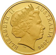 Australia 200 Dollars Red Tailed Cockatoo 2006 Proof KM# 2006 ELIZABETH AUSTRALIA 2006 IRB coin obverse Australia 200 Dollars Red Tailed Cockatoo 2006 Proof KM# 2006 ELIZABETH AUSTRALIA 2006 IRB coin obverse