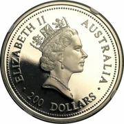 Australia 200 Dollars The Australian Koala 1998 KM# 460a ELIZABETH II AUSTRALIA 200 DOLLARS IRB coin obverse Australia 200 Dollars The Australian Koala 1998 KM# 460a ELIZABETH II AUSTRALIA 200 DOLLARS IRB coin obverse
