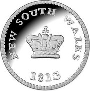 Australia 25 Cents Australian Holey Dollar and Dump 2013 KM# 1917 NEW SOUTH WALES 1813 coin reverse Australia 25 Cents Australian Holey Dollar and Dump 2013 KM# 1917 NEW SOUTH WALES 1813 coin reverse