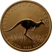 Australia 25 Dollars Kangaroo bounding in grassland 2008 P KM# 1773 AUSTRALIAN KANGAROO 1/4OZ. 9999 GOLD coin reverse Australia 25 Dollars Kangaroo bounding in grassland 2008 P KM# 1773 AUSTRALIAN KANGAROO 1/4OZ. 9999 GOLD coin reverse