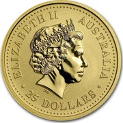 Australia 25 Dollars Lunar Dragon 2000 KM# 527 ELIZABETH II AUSTRALIA 25 DOLLARS IRB coin obverse Australia 25 Dollars Lunar Dragon 2000 KM# 527 ELIZABETH II AUSTRALIA 25 DOLLARS IRB coin obverse