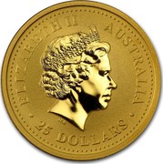 Australia 25 Dollars Lunar Pig 2007 KM# 1893 ELIZABETH II AUSTRALIA 25 DOLLARS IRB coin obverse Australia 25 Dollars Lunar Pig 2007 KM# 1893 ELIZABETH II AUSTRALIA 25 DOLLARS IRB coin obverse