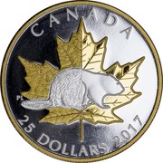 Canada 25 Dollars Timeless Icons - Piedfort Maple 2017 Proof CANADA 25 DOLLARS 2017 coin reverse Canada 25 Dollars Timeless Icons - Piedfort Maple 2017 Proof CANADA 25 DOLLARS 2017 coin reverse