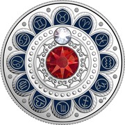 Canada 3 Dollars Canada Zodiac Series. Taurus with Swarovski Crystal 2017 PY coin reverse Canada 3 Dollars Canada Zodiac Series. Taurus with Swarovski Crystal 2017 PY coin reverse