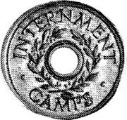 Australia Three Pence ND(1943) KM# Tn2.1 Token coinage INTERNMENT CAMPS coin obverse Australia Three Pence ND(1943) KM# Tn2.1 Token coinage INTERNMENT CAMPS coin obverse
