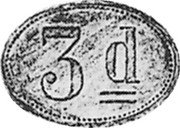 Australia 3 Pence ND KM# TnB1 Token coinage 3 D coin reverse Australia 3 Pence ND KM# TnB1 Token coinage 3 D coin reverse