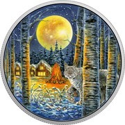 Canada 30 Dollars Animals in the Moonlight - Lynx 2017 CA coin reverse Canada 30 Dollars Animals in the Moonlight - Lynx 2017 CA coin reverse