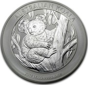 Australia 30 Dollars Australian Koala 2013 KM# 1981 AUSTRALIAN KOALA 2013 1 KILO 999 SILVER P TV coin reverse Australia 30 Dollars Australian Koala 2013 KM# 1981 AUSTRALIAN KOALA 2013 1 KILO 999 SILVER P TV coin reverse