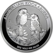 Australia 30 Dollars Australian Kookaburra 2013 KM# 1987 AUSTRALIAN KOOKABURRA 2013 1 KILO 999 SILVER P NM coin reverse Australia 30 Dollars Australian Kookaburra 2013 KM# 1987 AUSTRALIAN KOOKABURRA 2013 1 KILO 999 SILVER P NM coin reverse