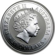 Australia 30 Dollars Lunar Monkey (Colorized) 2004 KM# 677.2 ELIZABETH II AUSTRALIA 30 DOLLARS IRB coin obverse Australia 30 Dollars Lunar Monkey (Colorized) 2004 KM# 677.2 ELIZABETH II AUSTRALIA 30 DOLLARS IRB coin obverse