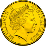 Australia 5 Cents Australian Miniature Money 2012 Proof KM# 2034 ELIZABETH II AUSTRALIA 2012 IRB coin obverse