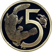 Australia 5 Cents Decimal Pattern 2009 P Proof KM# 1251 5 coin reverse Australia 5 Cents Decimal Pattern 2009 P Proof KM# 1251 5 coin reverse