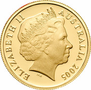 Australia 5 Cents Echidna 2005 B Proof KM# 401a ELIZABETH II AUSTRALIA 2005 IRB coin obverse Australia 5 Cents Echidna 2005 B Proof KM# 401a ELIZABETH II AUSTRALIA 2005 IRB coin obverse