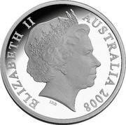 Australia 5 Dollars Aviation history - Avro 504K 2008 Proof KM# 1072 ELIZABETH II AUSTRALIA 2008 IRB coin obverse Australia 5 Dollars Aviation history - Avro 504K 2008 Proof KM# 1072 ELIZABETH II AUSTRALIA 2008 IRB coin obverse