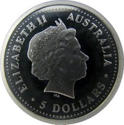 Australia 5 Dollars Koala 2005 P Proof KM# 1871 ELIZABETH II AUSTRALIA 5 DOLLARS coin obverse Australia 5 Dollars Koala 2005 P Proof KM# 1871 ELIZABETH II AUSTRALIA 5 DOLLARS coin obverse