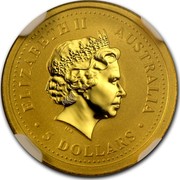 Australia 5 Dollars Lunar Rabbit 1999 KM# 425 ELIZABETH II AUSTRALIA 5 DOLLARS IRB coin obverse Australia 5 Dollars Lunar Rabbit 1999 KM# 425 ELIZABETH II AUSTRALIA 5 DOLLARS IRB coin obverse