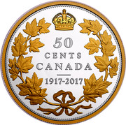 Canada 50 Cents 100th Anniversary of the 1917 Half Dollar 2017 Proof 50 CENTS CANADA 1917-2017 coin reverse Canada 50 Cents 100th Anniversary of the 1917 Half Dollar 2017 Proof 50 CENTS CANADA 1917-2017 coin reverse