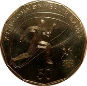 Australia 50 Cents Athletics 2006 KM# 777 XVIII COMMONWEALTH GAMES 50 MELBOURNE 2006 coin reverse Australia 50 Cents Athletics 2006 KM# 777 XVIII COMMONWEALTH GAMES 50 MELBOURNE 2006 coin reverse