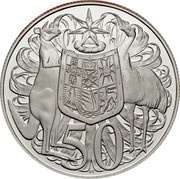Australia 50 Cents Australian coat of arms 2006 Proof KM# 821a 50 coin reverse