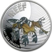 Australia 50 Cents Australian Sea Life - Leafy Sea Dragon 2009 KM# 1101 AUSTRALIAN SEA LIFE THE REEF LEAFY SEA DRAGON P WR coin reverse Australia 50 Cents Australian Sea Life - Leafy Sea Dragon 2009 KM# 1101 AUSTRALIAN SEA LIFE THE REEF LEAFY SEA DRAGON P WR coin reverse