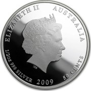 Australia 50 Cents Australian Sea Life - Lionfish 2009 KM# 1100 ELIZABETH II AUSTRALIA 1/2 OZ 999 SILVER 2009 50 CENTS IRB coin obverse Australia 50 Cents Australian Sea Life - Lionfish 2009 KM# 1100 ELIZABETH II AUSTRALIA 1/2 OZ 999 SILVER 2009 50 CENTS IRB coin obverse