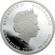 Australia 50 Cents Bush Babies - Kangaroo 2010 KM# 1456 ELIZABETH II AUSTRALIA 1/2 OZ 999 SILVER 2010 50 CENTS IRB coin obverse Australia 50 Cents Bush Babies - Kangaroo 2010 KM# 1456 ELIZABETH II AUSTRALIA 1/2 OZ 999 SILVER 2010 50 CENTS IRB coin obverse