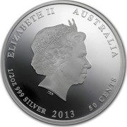 Australia 50 Cents Bush Babies - Platypus 2013 KM# 1915 ELIZABETH II AUSTRALIA 1/2 OZ 999 SILVER 2013 50 CENTS IRB coin obverse Australia 50 Cents Bush Babies - Platypus 2013 KM# 1915 ELIZABETH II AUSTRALIA 1/2 OZ 999 SILVER 2013 50 CENTS IRB coin obverse