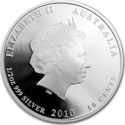 Australia 50 Cents Bush Babies - Sugar Glider 2010 KM# 1450 ELIZABETH II AUSTRALIA 1/2 OZ 999 SILVER 2010 50 CENTS IRB coin obverse Australia 50 Cents Bush Babies - Sugar Glider 2010 KM# 1450 ELIZABETH II AUSTRALIA 1/2 OZ 999 SILVER 2010 50 CENTS IRB coin obverse