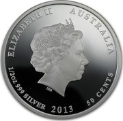 Australia 50 Cents Bush Babies - Wombat 2013 KM# 1914 ELIZABETH II AUSTRALIA 1/2 OZ 999 SILVER 2013 50 CENTS IRB coin obverse Australia 50 Cents Bush Babies - Wombat 2013 KM# 1914 ELIZABETH II AUSTRALIA 1/2 OZ 999 SILVER 2013 50 CENTS IRB coin obverse