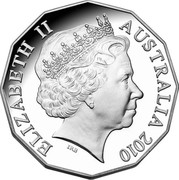 Australia 50 Cents Celebrate What's Great 2010 Proof KM# 1525a ELIZABETH II AUSTRALIA 2010 IRB coin obverse Australia 50 Cents Celebrate What's Great 2010 Proof KM# 1525a ELIZABETH II AUSTRALIA 2010 IRB coin obverse
