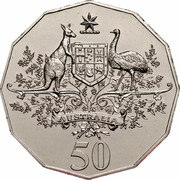Australia 50 Cents (Centenary of Federation - Australia) KM# 491.1 AUSTRALIA 50 coin reverse Australia 50 Cents (Centenary of Federation - Australia) KM# 491.1 AUSTRALIA 50 coin reverse