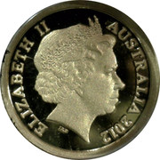 Australia 50 Cents Coat of Arms 2012 KM# 2037 ELIZABETH II AUSTRALIA 2012 IRB coin obverse