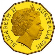 Australia 50 Cents Coat of Arms 2017 Proof KM# 404d ELIZABETH II AUSTRALIA 2017 IRB coin obverse