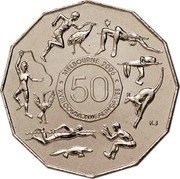 Australia 50 Cents (Commonwealth Games Melbourne 2006) KM# 769 MELBOURNE 2006 XVIII COMMONWEALTH GAMES 50 coin reverse Australia 50 Cents (Commonwealth Games Melbourne 2006) KM# 769 MELBOURNE 2006 XVIII COMMONWEALTH GAMES 50 coin reverse
