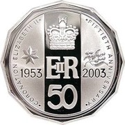 Australia 50 Cents Fiftieth Anniversary of Coronation Elizabeth II 2003 Proof KM# 799a CORONATION ELIZABETH II FIFTIETH ANNIVERSARY 1953 EIIR 2003 50 coin reverse Australia 50 Cents Fiftieth Anniversary of Coronation Elizabeth II 2003 Proof KM# 799a CORONATION ELIZABETH II FIFTIETH ANNIVERSARY 1953 EIIR 2003 50 coin reverse