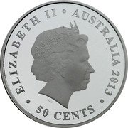 Australia 50 Cents Merry Christmas 2013 KM# 2064 ELIZABETH II AUSTRALIA 2013 50 CENTS IRB coin obverse Australia 50 Cents Merry Christmas 2013 KM# 2064 ELIZABETH II AUSTRALIA 2013 50 CENTS IRB coin obverse