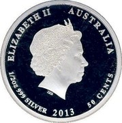 Australia 50 Cents Splendid Fairy-Wren 2013 KM# 2057 ELIZABETH II AUSTRALIA 1/2 OZ 999 SILVER 2013 50 CENTS IRB coin obverse Australia 50 Cents Splendid Fairy-Wren 2013 KM# 2057 ELIZABETH II AUSTRALIA 1/2 OZ 999 SILVER 2013 50 CENTS IRB coin obverse