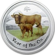 Australia 50 Cents Year of the Ox (Colorized) 2009 KM# 1750a YEAR OF THE OX P coin reverse Australia 50 Cents Year of the Ox (Colorized) 2009 KM# 1750a YEAR OF THE OX P coin reverse