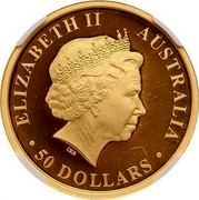 Australia 50 Dollars Discover Australia - Kangaroo 2013 KM# 2053 ELIZABETH II AUSTRALIA 50 DOLLARS IRB coin obverse Australia 50 Dollars Discover Australia - Kangaroo 2013 KM# 2053 ELIZABETH II AUSTRALIA 50 DOLLARS IRB coin obverse