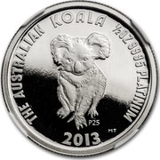 Australia 50 Dollars The Australian Koala 2013 KM# 2040 THE AUSTRALIAN KOALA 1/2 OZ 9995 PLATINUM 2013 P25 MT 2013 coin reverse Australia 50 Dollars The Australian Koala 2013 KM# 2040 THE AUSTRALIAN KOALA 1/2 OZ 9995 PLATINUM 2013 P25 MT 2013 coin reverse