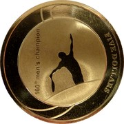 Australia Five Dollars 100th Mens Champion Australian Open 2012 KM# 1739 100TH MEN'S CHAMPION FIVE DOLLARS coin reverse