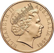 Australia One Dollar Centenary of Federation 2001 B IRB joined KM# 534.1 ELIZABETH II AUSTRALIA 2001 IRB coin obverse Australia One Dollar Centenary of Federation 2001 B IRB joined KM# 534.1 ELIZABETH II AUSTRALIA 2001 IRB coin obverse