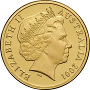 Australia One Dollar Centenary of Federation 2001 B Proof KM# 534.1a ELIZABETH II AUSTRALIA 2001 coin obverse Australia One Dollar Centenary of Federation 2001 B Proof KM# 534.1a ELIZABETH II AUSTRALIA 2001 coin obverse