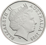Australia One Dollar Coat of Arms 2008 KM# 1047a ELIZABETH II AUSTRALIA 2008 IRB coin obverse Australia One Dollar Coat of Arms 2008 KM# 1047a ELIZABETH II AUSTRALIA 2008 IRB coin obverse