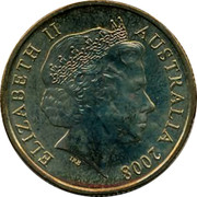 Australia One Dollar Coat of Arms 2008 KM# 1047 ELIZABETH II AUSTRALIA 2008 IRB coin obverse Australia One Dollar Coat of Arms 2008 KM# 1047 ELIZABETH II AUSTRALIA 2008 IRB coin obverse