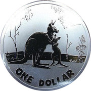 Australia One Dollar Kangaroo mother and joey 2007 KM# 850 ROLF ONE DOLLAR coin reverse Australia One Dollar Kangaroo mother and joey 2007 KM# 850 ROLF ONE DOLLAR coin reverse