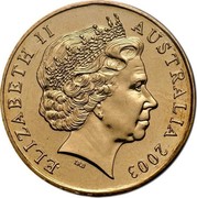 Australia One Dollar Korean War Remembrance 2003 KM# 663 ELIZABETH II AUSTRALIA 2003 IRB coin obverse Australia One Dollar Korean War Remembrance 2003 KM# 663 ELIZABETH II AUSTRALIA 2003 IRB coin obverse