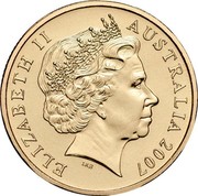 Australia One Dollar Norman Lindsay - The Magic Pudding 2007 KM# 829 ELIZABETH II AUSTRALIA 2007 IRB coin obverse Australia One Dollar Norman Lindsay - The Magic Pudding 2007 KM# 829 ELIZABETH II AUSTRALIA 2007 IRB coin obverse